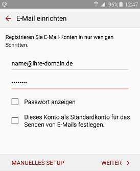 E-Mail-Konto unter Android einrichten
